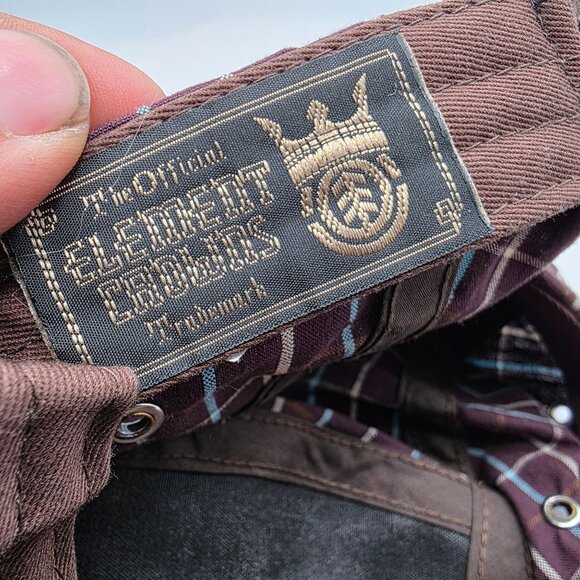 Element Crowns Plaid Adjustable Unisex Hat Brown Check Pattern Cap Casual - Picture 6 of 9